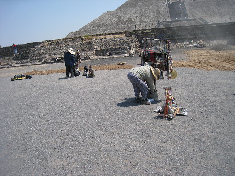 Mexico Pyramids - Mexico City 2009 0950.jpg - A trip to the Teotihuacan area of Mexico to visit the pyramids. A vast complex and a great climb to the top. This was followed by lunch in a cave, then a visit to the historical center of Mexico City. March 2009.